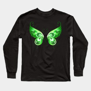 Green Fairy Wings ( Green Butterfly Wings ) Long Sleeve T-Shirt